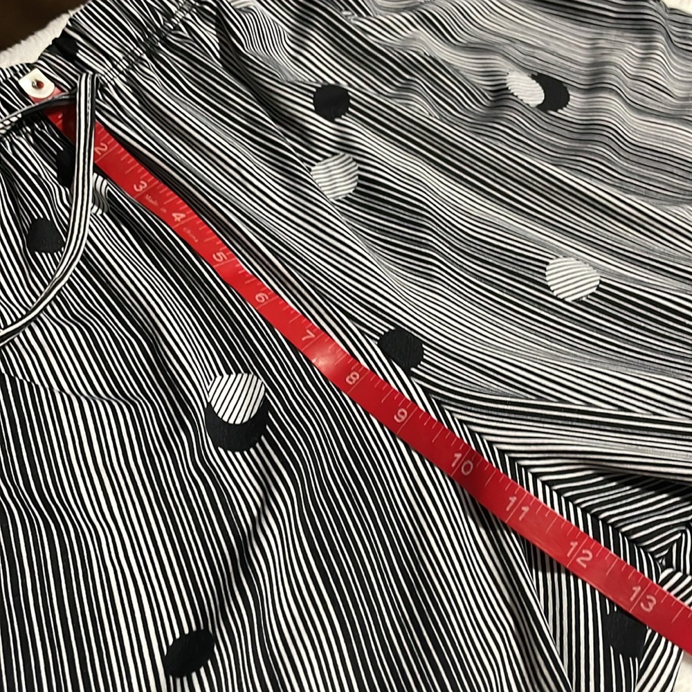 Love Ryan Black & White Polka Dot Striped Wide Leg Pants - Picture 6 of 10